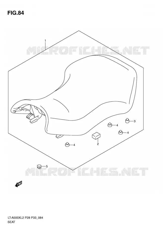 SELLE Suzuki QUAD 500 KINGQUAD 2012  LT-A500XL2(P28)