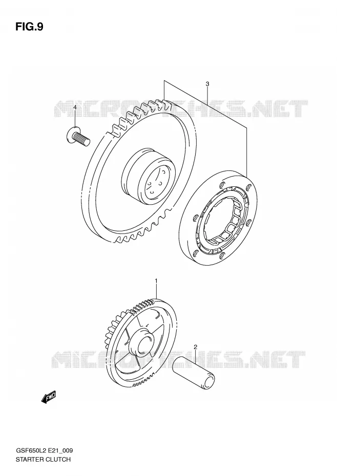 ROUE LIBRE DE DEMARREUR Suzuki MOTO 650 BANDIT 2014  GSF650SAL2(E21)