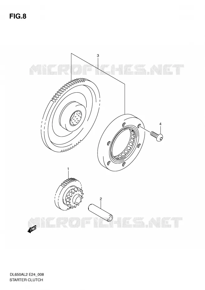 ROUE LIBRE DE DEMARREUR Suzuki MOTO 650 V-STROM 2012  DL650AL2(E24)
