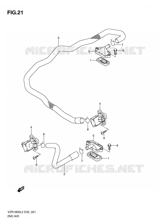 SYSTEME RECYCLAGE GAZ ECHAPPEMENT Suzuki MOTO 1800 INTRUDER 2012  VZR1800ZUFL2(E02)