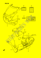 CARENAGES   ETIQUETTES (MODELE N 3WC) pour Suzuki GSX-R 750 1994