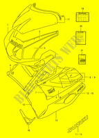 CARENAGES   ETIQUETTES (MODELE N 8RY) pour Suzuki GSX-R 400 1993