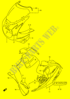 CARENAGES   ETIQUETTES (MODELE P 17U) pour Suzuki GSX-R 1100 1996
