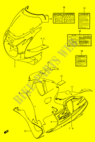 CARENAGES   ETIQUETTES (MODELE P 1TU) pour Suzuki GSX-R 750 1995