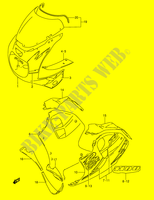 CARENAGES   ETIQUETTES (MODELE P M18) pour Suzuki GSX-R 1100 1997