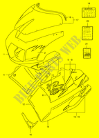 CARENAGES   ETIQUETTES (MODELE P M18) pour Suzuki GSX-R 400 1992