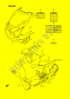 CARENAGES   ETIQUETTES (MODELE P M18,A5L) pour Suzuki GSX-R 750 1995