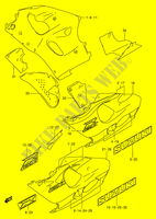FLANCS DE CARENAGES (MODELE X) pour Suzuki GSX-R 750 1999