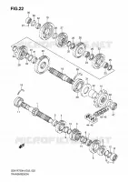 TRANSMISSION MOTEUR/TRANSMISSION 750 suzuki-moto GSX-R 2004 DP015548