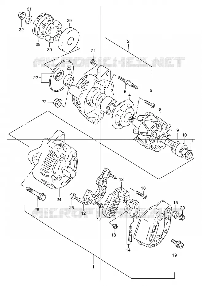 ALTERNATEUR Suzuki MOTO 1200 GSX 1999  GSX1200X(E4)
