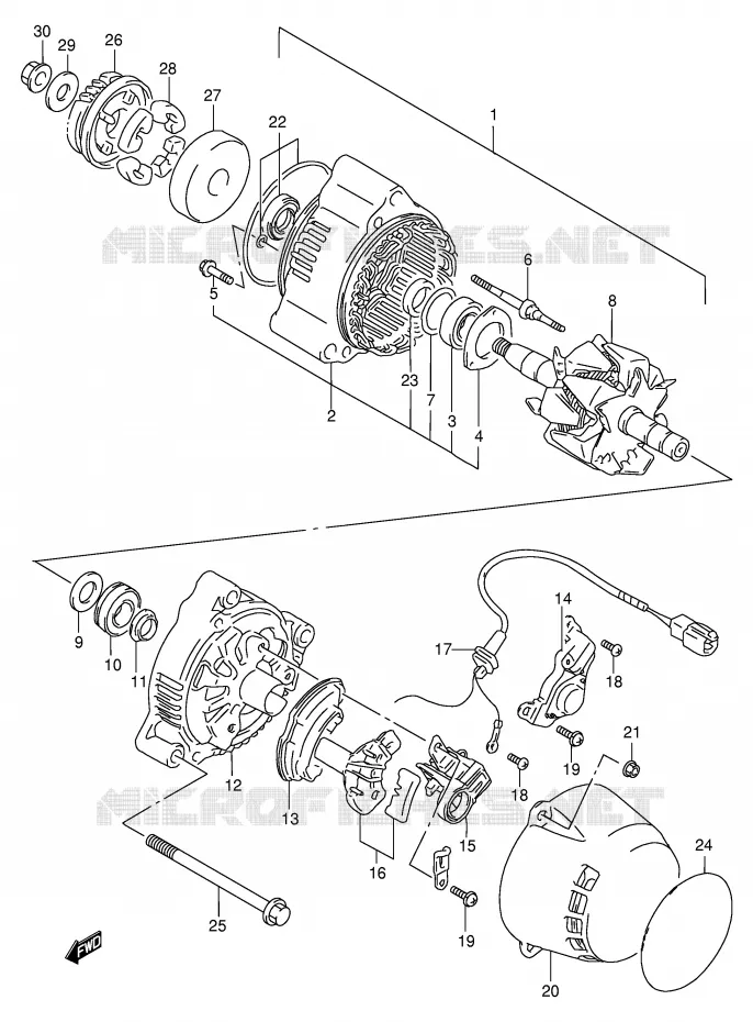 ALTERNATEUR Suzuki MOTO 600 BANDIT 1999  GSF600UX(E2)
