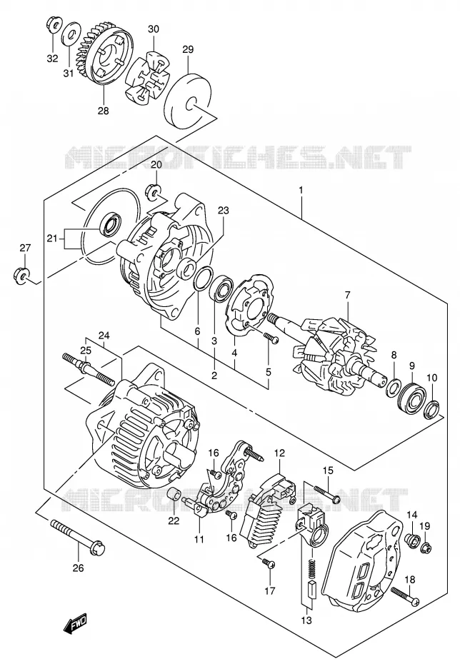 ALTERNATEUR Suzuki MOTO 650 BANDIT 2005  GSF650AK5(E2)