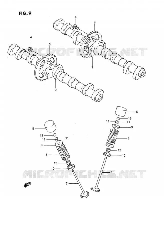 ARBRE A CAMES - SOUPAPES Suzuki MOTO 750 GSX-R 1993  GSX-R750WP(E2)