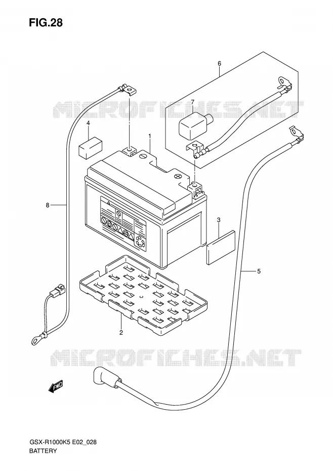 BATTERIE Suzuki MOTO 1000 GSX-R 2006  GSX-R1000K6(E2)