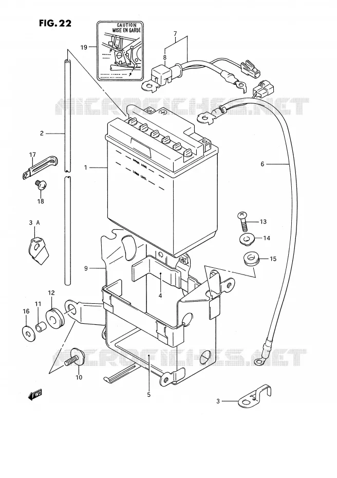 BATTERIE Suzuki MOTO 1100 GSX-F 1990  GSX1100FL(E2)