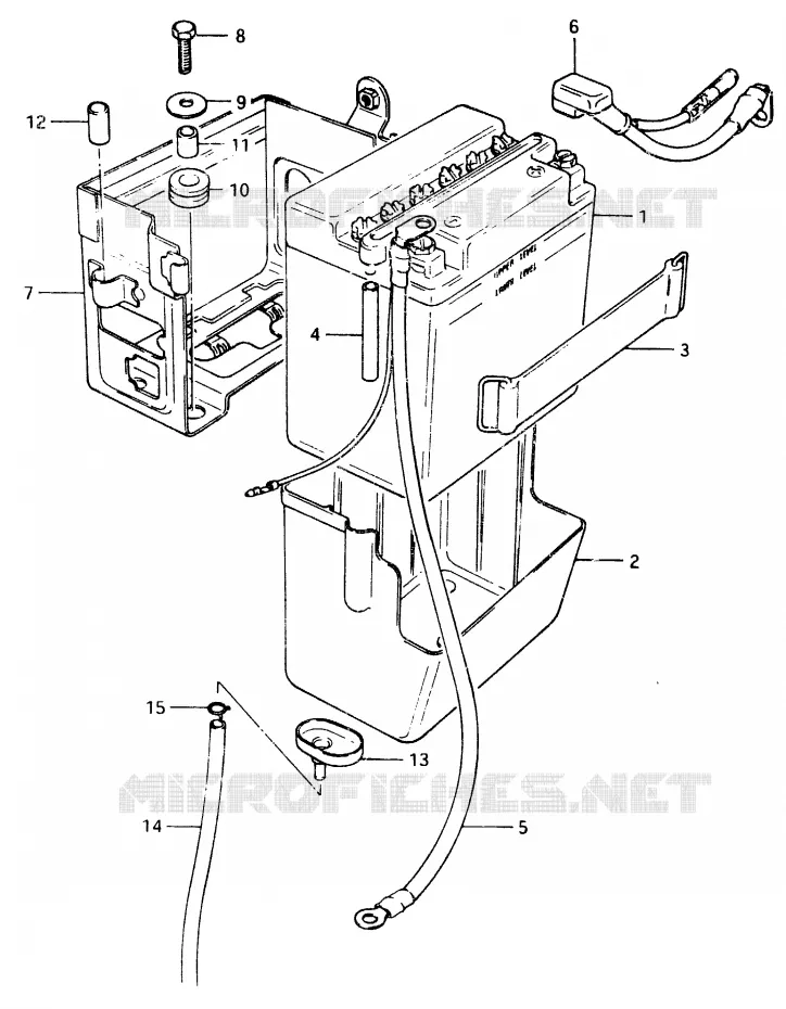 BATTERIE Suzuki MOTO 400 GSX 1983  GSX400FD