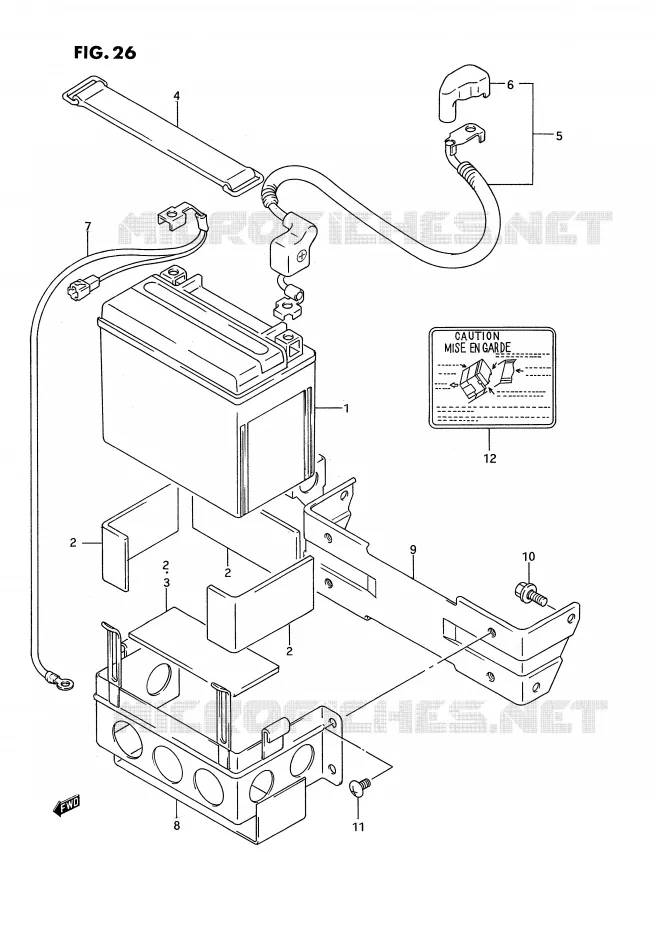 BATTERIE Suzuki MOTO 750 GSX-R 1994  GSX-R750WR(E2)