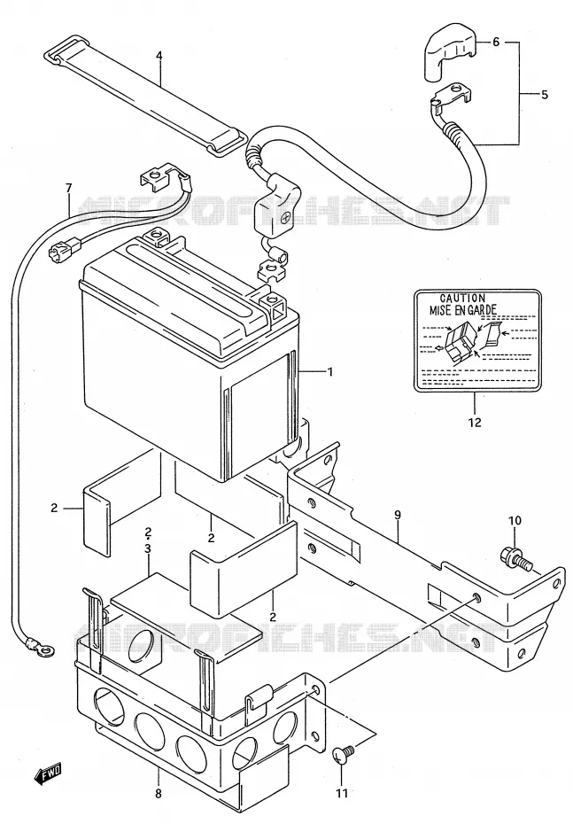 BATTERIE Suzuki MOTO 750 GSX-R 1994  GSX-R750WR(E28)