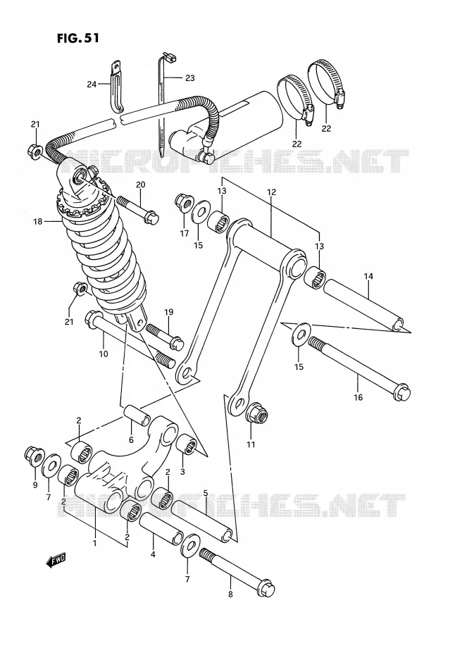 BIELLETTE DE SUSPENSION ARRIERE (MODELE N/P) Suzuki MOTO 750 GSX-R 1995  GSX-R750WS(E2)