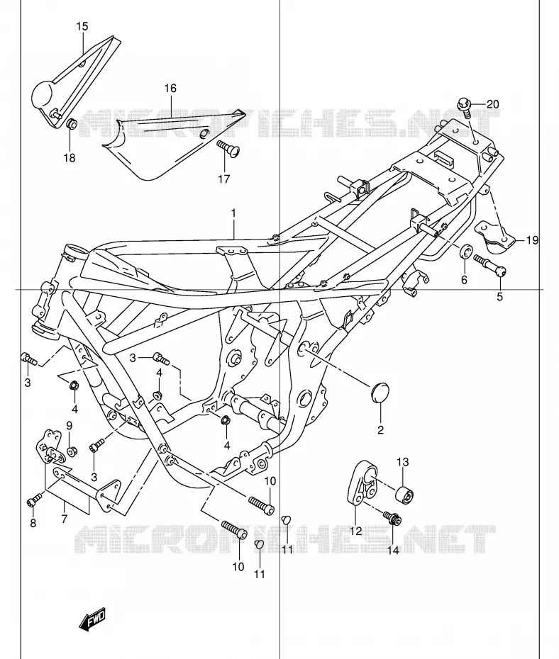 CADRE (MODELE K1) Suzuki MOTO 1200 BANDIT 2005  GSF1200SK5(E2)