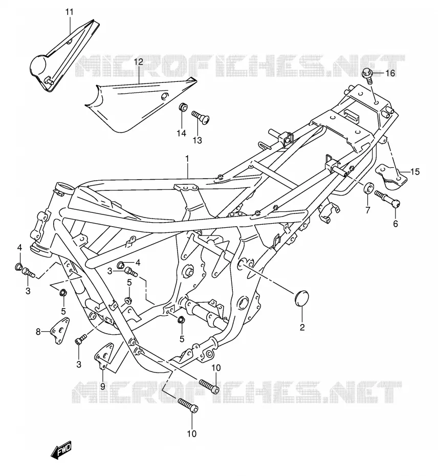CADRE (MODELE K3/K4) Suzuki MOTO 600 BANDIT 2004  GSF600ZK4(E2)