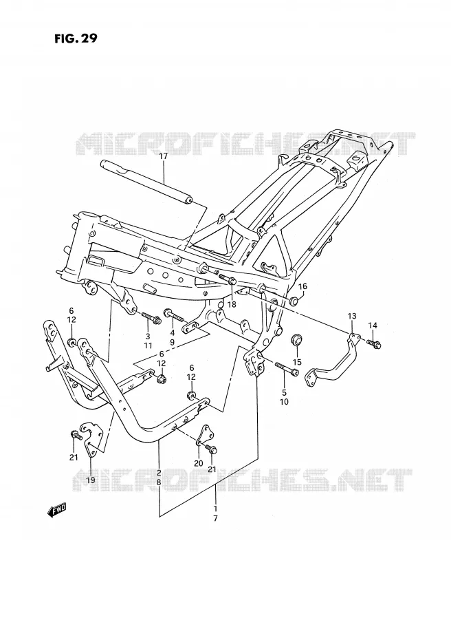 CADRE Suzuki MOTO 1100 GSX-F 1992  GSX1100FN(E2)