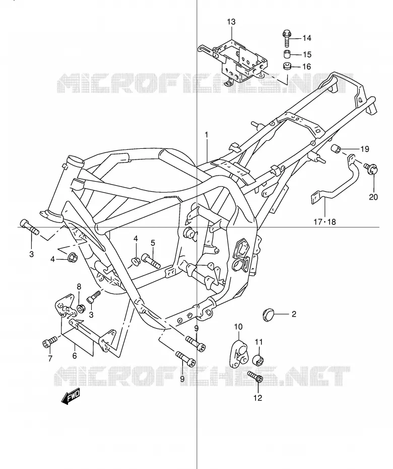 CADRE Suzuki MOTO 1200 GSX 2000  GSX1200Y(E4)