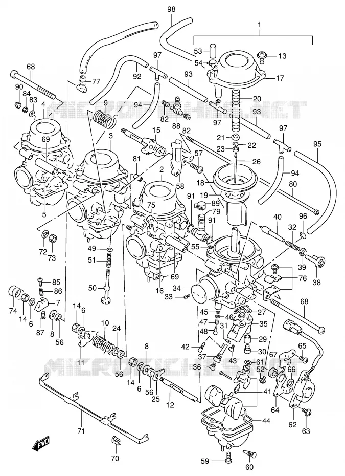 CARBURATEUR (GSX-R400RFL/RFM) Suzuki MOTO 400 GSX-R 1991  GSX-R400RFM(E30)