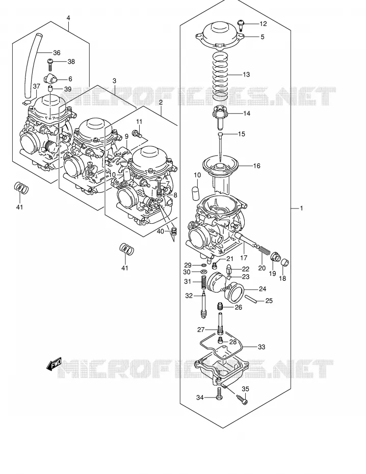 CARBURATEUR (MODELE K3) Suzuki MOTO 600 BANDIT 2004  GSF600SUK4(E2)