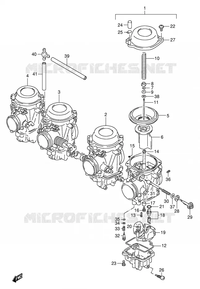 CARBURATEUR (MODELE S) Suzuki MOTO 1100 GSX-R 1998  GSX-R1100WW(E2)