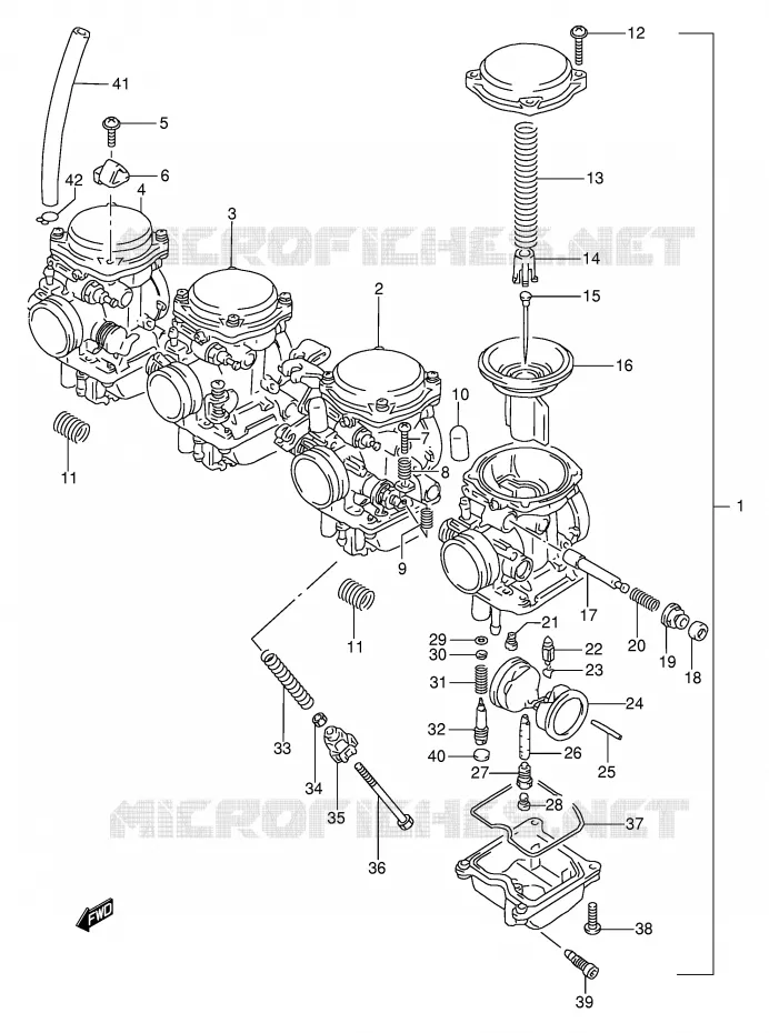 CARBURATEUR (MODELE S) Suzuki MOTO 600 BANDIT 1998  GSF600SW(E2)