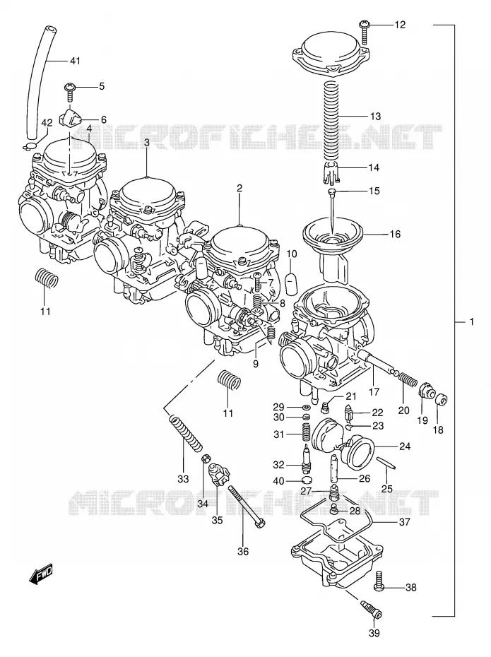 CARBURATEUR (MODELE T) Suzuki MOTO 600 BANDIT 1998  GSF600SUW(E2)