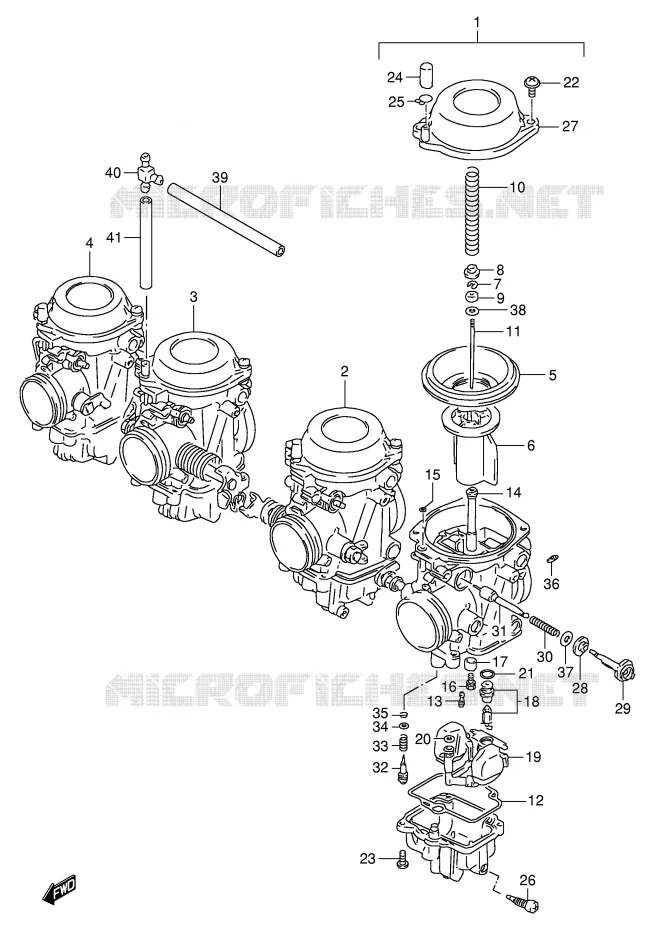 CARBURATEUR (MODELE T/V/W) Suzuki MOTO 1100 GSX-R 1997  GSX-R1100WV(E2)