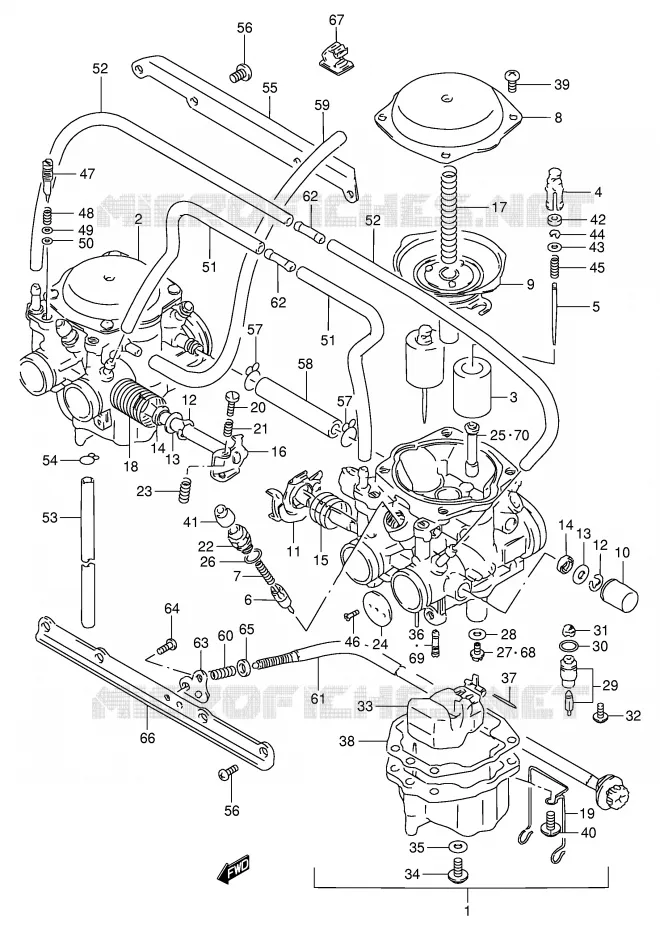 CARBURATEUR Suzuki MOTO 250 GSX 1993  GSX250FP(E24)