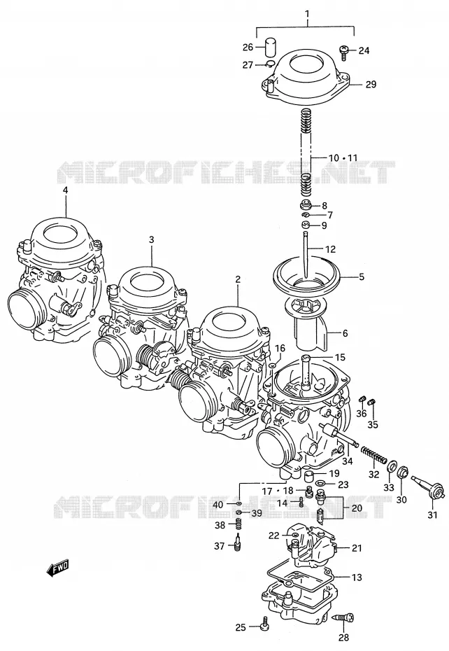 CARBURATEUR Suzuki MOTO 750 GSX-R 1995  GSX-R750WS(E28)