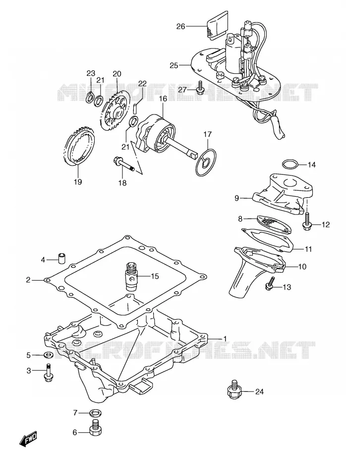 CARTER INFERIEUR - POMPE A HUILE - POMPE A ESSENCE Suzuki MOTO 600 GSX-R 1998  GSX-R600W(E2)
