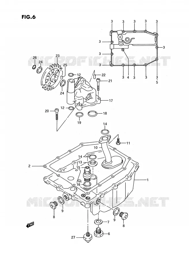 CARTER INFERIEUR - POMPE A HUILE Suzuki MOTO 750 GSX-R 1993  GSX-R750WP(E2)