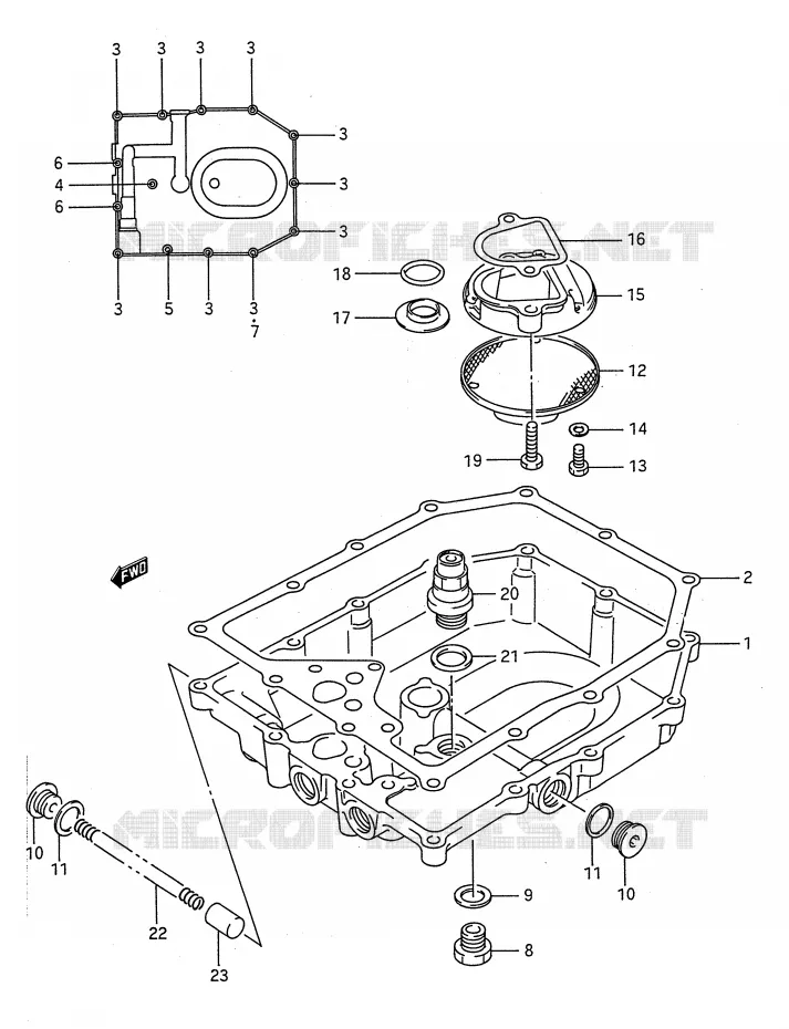 CARTER INFERIEUR Suzuki MOTO 1100 GSX-F 1993  GSX1100FP(E28)