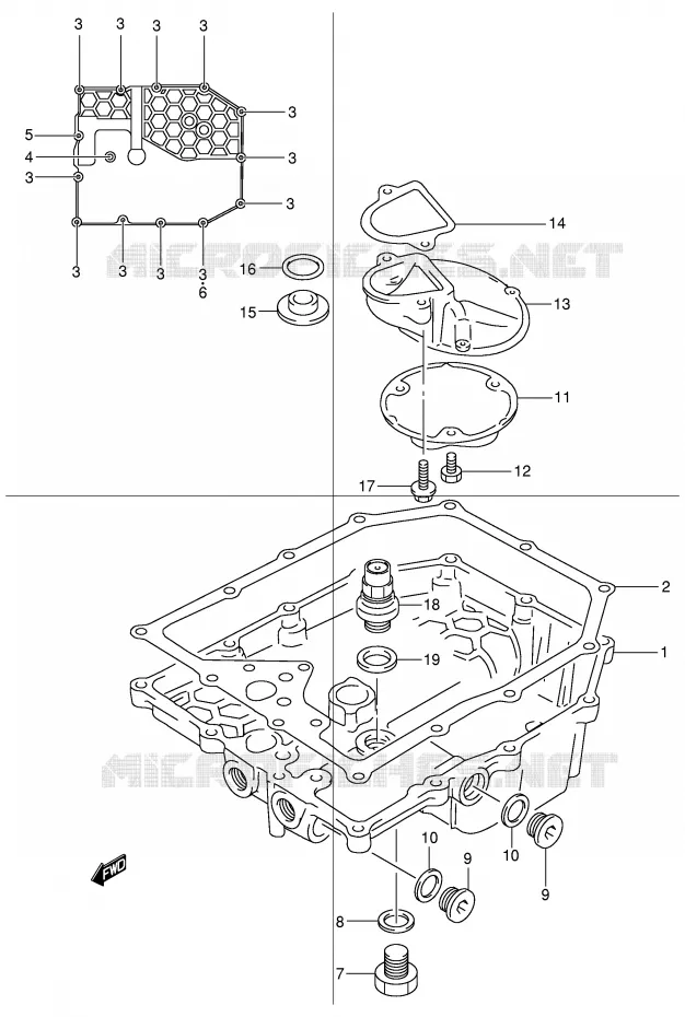CARTER INFERIEUR Suzuki MOTO 600 BANDIT 2004  GSF600K4(E2)