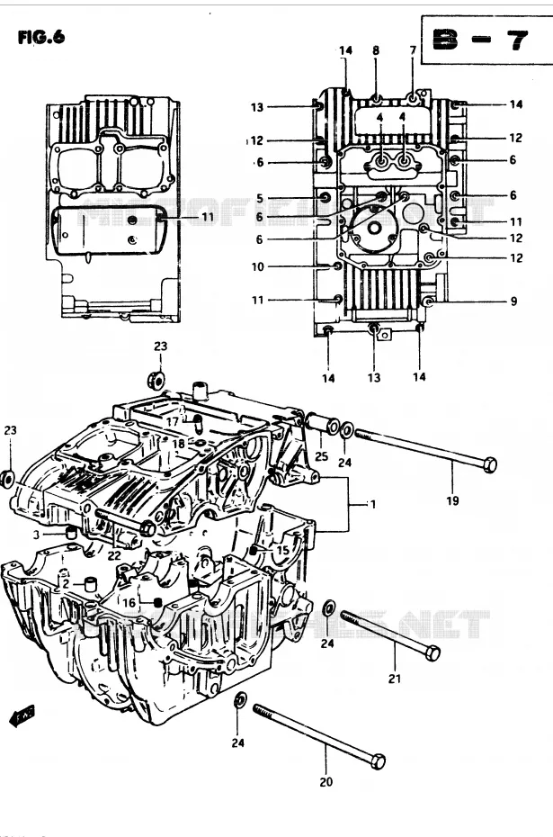 CARTER (MODELE D) Suzuki MOTO 250 GSX 1982  GSX250ESZ(Z/D)