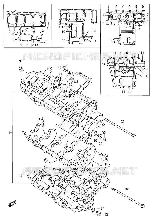 CARTER (MODELE T/V) Suzuki MOTO 750 GSX-R 1998  GSX-R750W(E2)