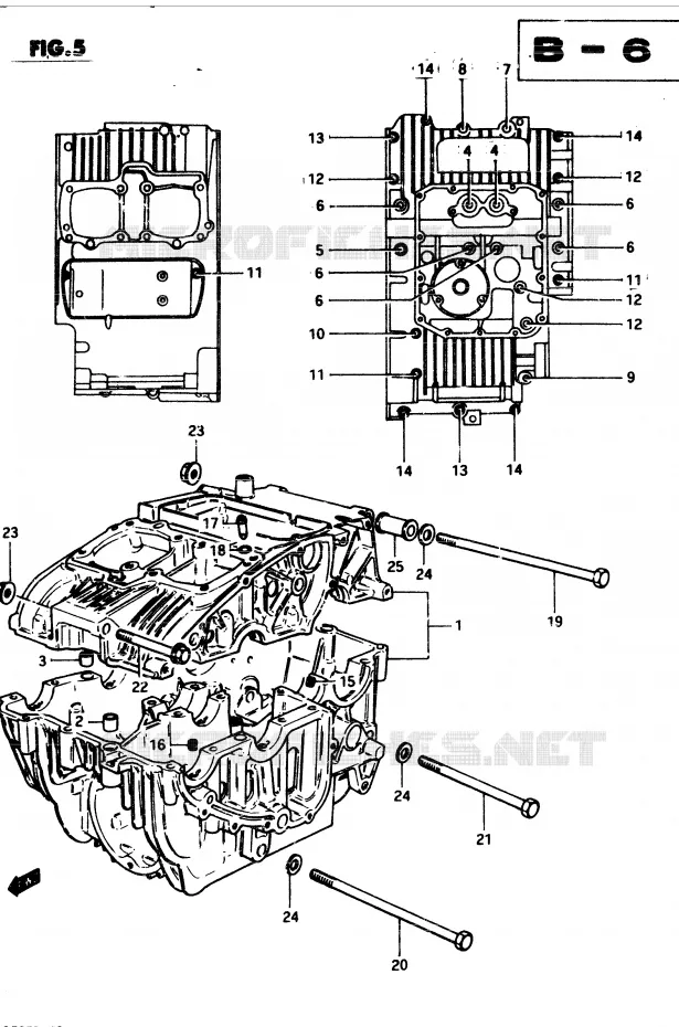 CARTER (MODELE Z) Suzuki MOTO 250 GSX 1982  GSX250Z(Z/D)