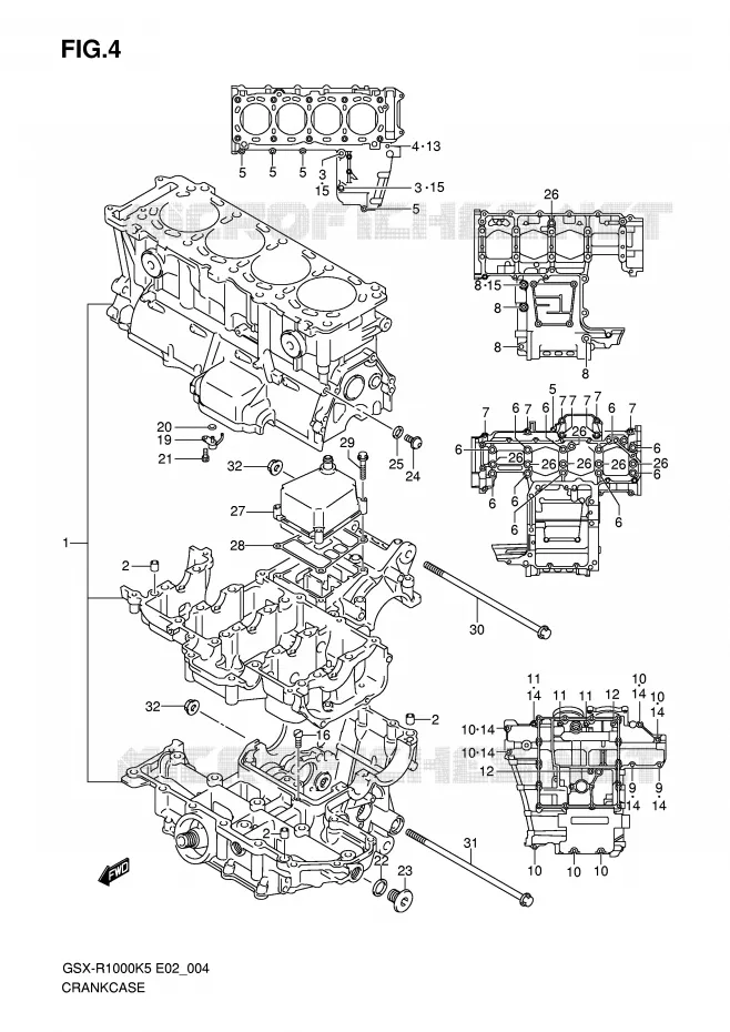 CARTER Suzuki MOTO 1000 GSX-R 2005  GSX-R1000U2K5(E2)
