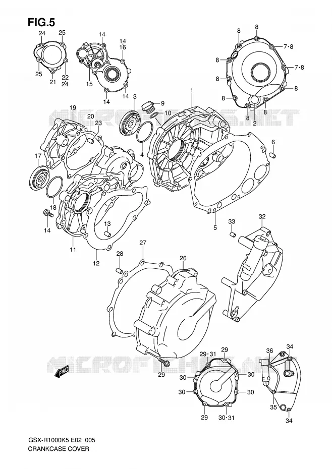 CARTER Suzuki MOTO 1000 GSX-R 2006  GSX-R1000K6(E2)