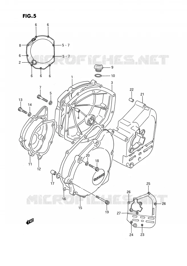 CARTER Suzuki MOTO 1100 GSX-F 1994  GSX1100FR(E2)