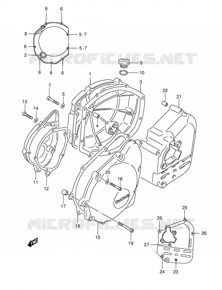 CARTER Suzuki MOTO 1200 BANDIT 1996  GSF1200ST(E28)