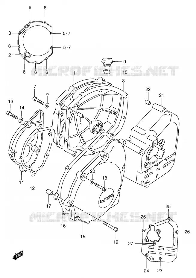 CARTER Suzuki MOTO 1200 BANDIT 1999  GSF1200X(E2)