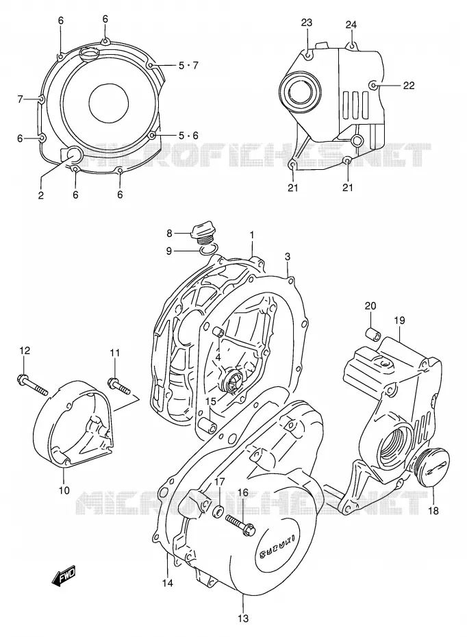 CARTER Suzuki MOTO 250 GSX 1992  GSX250FN(E24)