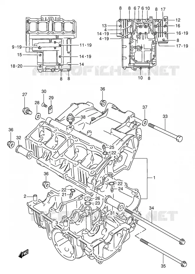 CARTER Suzuki MOTO 250 GSX 1994  GSX250FR(E24)