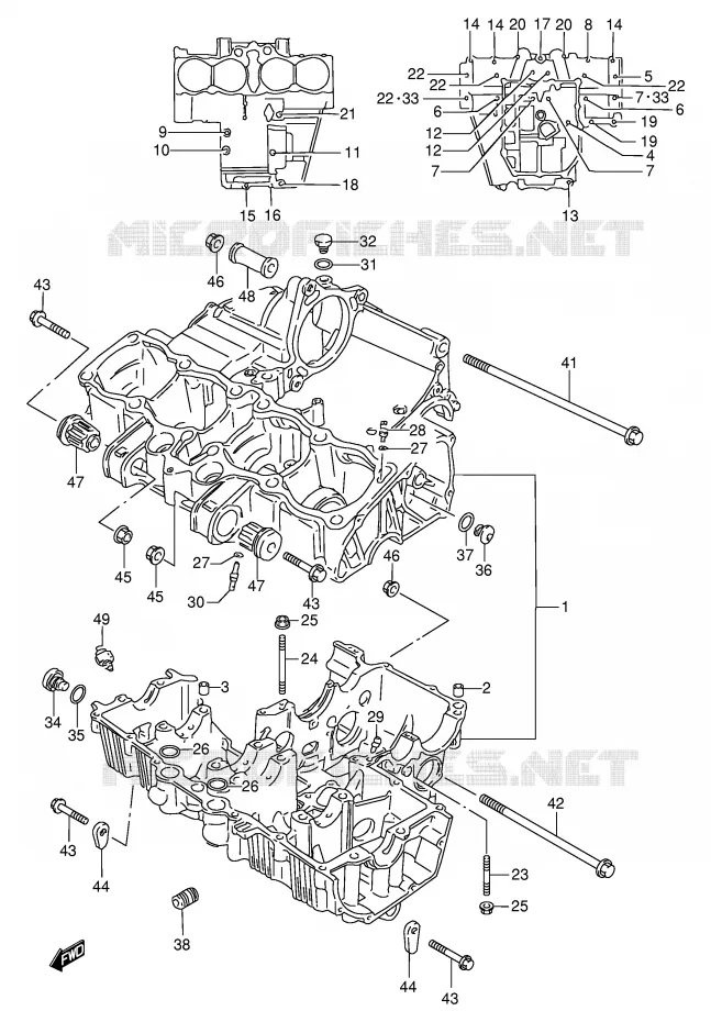 CARTER Suzuki MOTO 600 BANDIT 1996  GSF600T/GSF600ST/GSF600UT/GSF600SUT